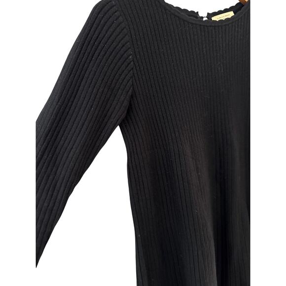 Sezane Luxe Merino Wool Blend Ribbed Janice Mini Dress Black Size XS - Picture 6 of 11